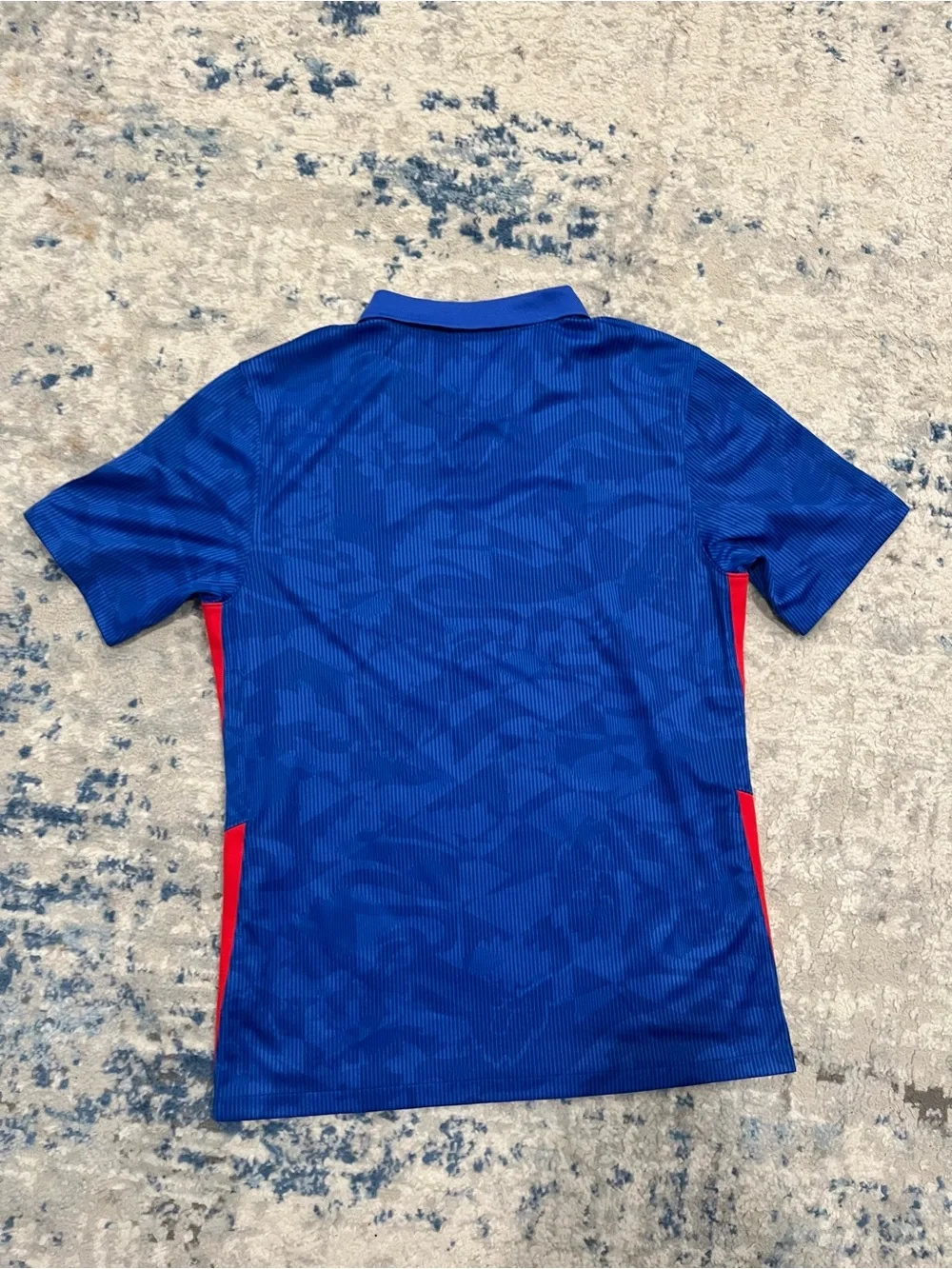 Nike England World Cup blue polo shirt with red side panels